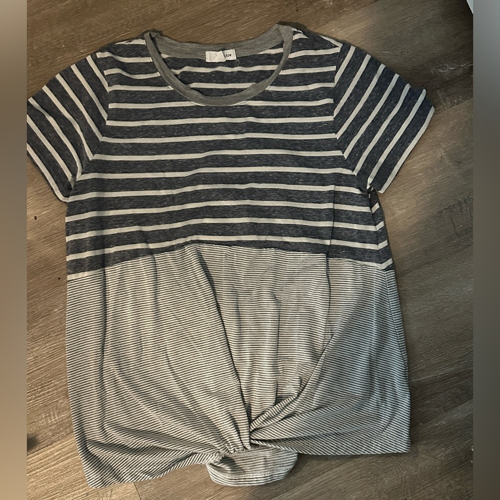 White and grey shirt from Belk